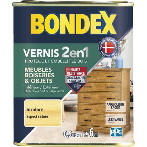 Vernice per legno satinata trasparente 0,5 l - Bondex