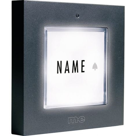 m-e modern-electronics KTB-1 A Klingelplatte mit Namensschild 1fach Anthrazit 12 V/1 A (1/5)
