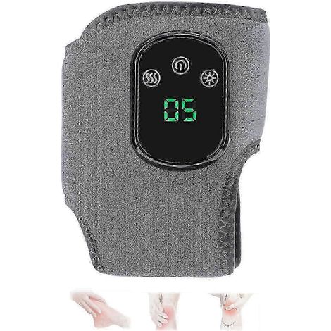 Appareil de massage des pieds Emsense sans fil et portable, triple méthode, 3 modes de vibration, chevillère chauffante pour la maison, le bureau et les voyages (1 pièce) (1/4)