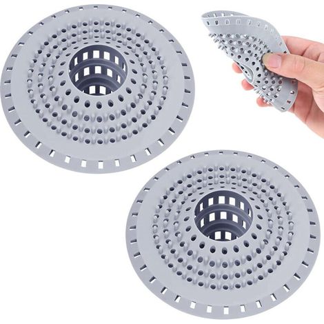 Raccogli-capelli in silicone 3 pezzi - Filtro anti-intasamento per lavandino e doccia - Accessorio universale per il bagno per vasca, doccia, cucina