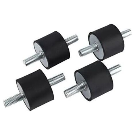 Zylindrische Antivibrationsfüße, Außengewinde M10 M8, Antivibrationsgummi, Antivibrations-Isolationshalterungen, 4 Stück (1/3)