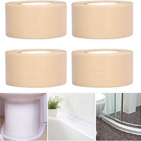 [Bande de calfeutrement PVC] Adhésif auto-adhésif imperméable pour joints de cuisine et salle de bain, Kit de 4 pièces, 3,5cm, anti-moisissure, haute qualité, facile à installer (1/5)