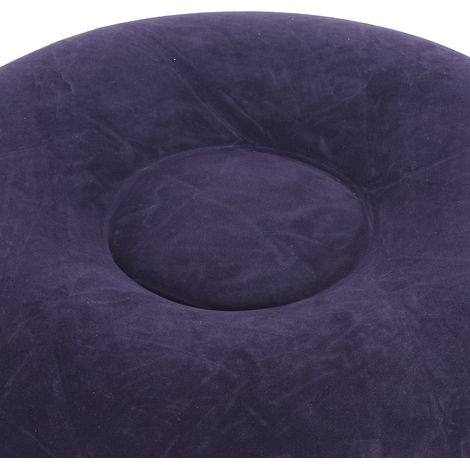Chaise de camping portable gonflable, tabouret floqué avec repose-pieds pour la maison, le bureau et les voyages (1/5)