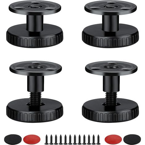 CSPARKV 27-40mm Verstellbare Möbelbeine, 4 Stück Möbelbeine, 2 Montagearten Kann Gebohrt Oder Selbstklebend Werden, Mit Anti-Kratz-Pad Möbelbeine, Geeignet Für Tische, Schränke