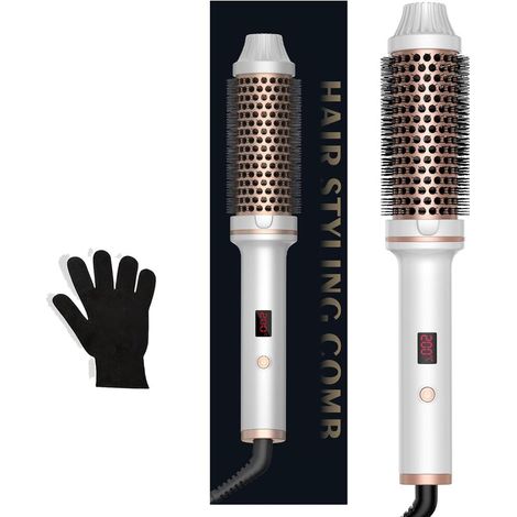Boucles lâches – Thermal Brush 38MM Brosse thermique 120-200℃ Heated Round Brush 3 en 1 Augmenter le (1/5)