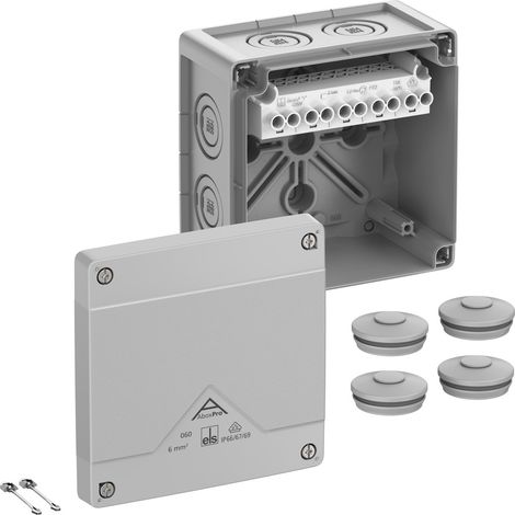Spelsberg Scatola di derivazione, grado di protezione IP66/IP67/IP69, max. 6², resistenza agli urti IK09, classe di protezione II, Ui 690V AC, Ui 690V DC, DLG, DNV, VDE, senza alogeni, 40642001