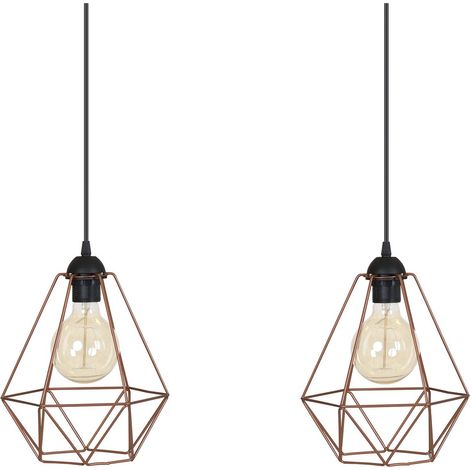 Lampe à suspension rétro Edison en cuivre LOFT originale (1/5)