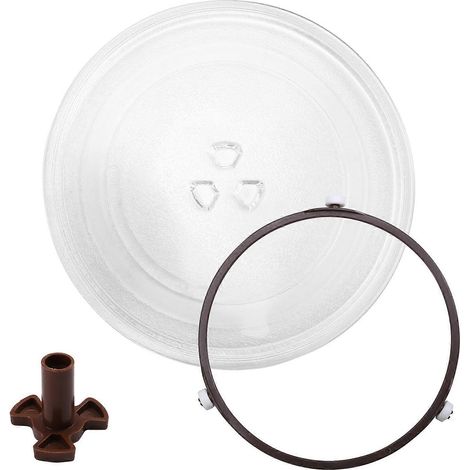 Plateau tournant universel en verre pour four à micro-ondes, plateau tournant rond de remplacement pour four à micro-ondes, 24,5 cm (1/5)