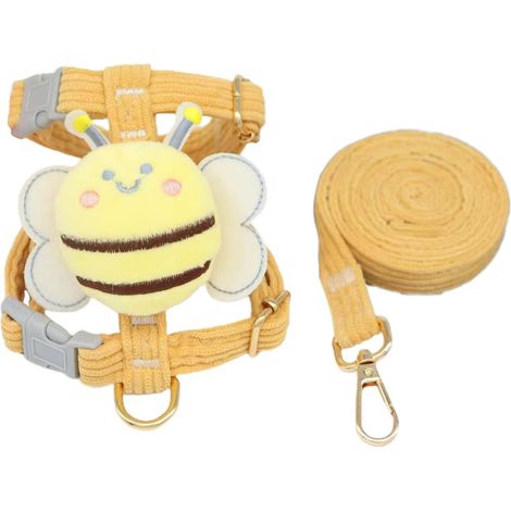 Harnais chien chat petite taille anti-traction laisse 1,2m mousqueton métal robuste ensemble chien chat facile contrôle sans étouffement rose bleu garçon fille (1/5)