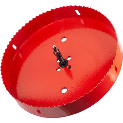 Scie Cloche Bi-Métal Ø 150 mm, acier rapide HSS M42, avec tige hexagonale et foret pour aluminium, fer et bois (1/4)
