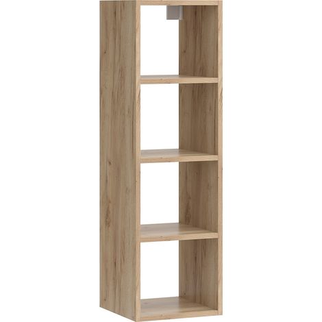 Vicco – Étagère murale 4 étagères ouvertes 30 x 100 cm – Panneau de particules mélaminé – Fixation murale – Pour salon moderne