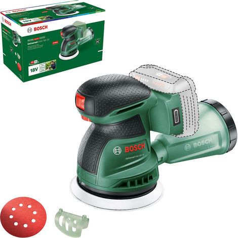 Levigatrice rotorbitale a batteria UniversalOrbit 18V-20 di Bosch, senza batteria e caricabatteria, in scatola