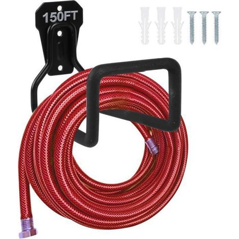 Robuste, wandmontierte Gartenschlauchhalterung für den Außenbereich, langlebige Schlauchhaken, ideal für Wasserschläuche und Verlängerungen (1. (1/4)