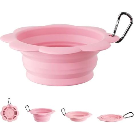 Filiyano-Gamelles pliables pour chiens, idéales pour les voyages, en silicone, sans rebord en plastique. (1/2)