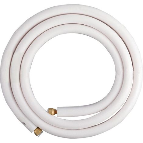 Tuyau de Cuivre Tube en Cuivre pour Climatiseur 1/4 & 3/8 Pièce de Climatisation Split 4M avec un Bobine Isolante Câble HVAC Canalisations Costumes ou Complets (1/4)