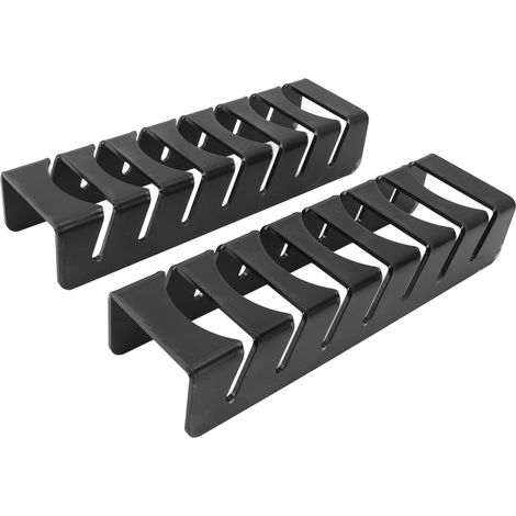 Lot de 2 supports à casquettes de baseball en acrylique, organisateurs et présentoirs de rangement, capacité de 7 casquettes chacun, noir (1/5)