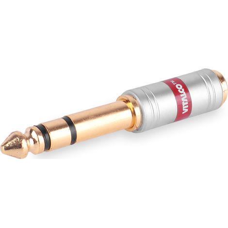 Adaptador de conector jack estéreo de 3,5 mm a conector jack estéreo de 6,3 mm vitalco (P1) (1/5)