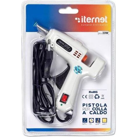 Koala Pistola per Colla a Caldo 20W Modello 4227A Ugello Antigoccia Alluminio Compatta