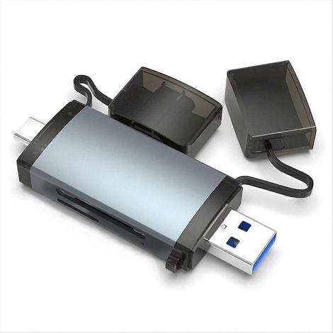 USB 3.0 auf USB-C Kartenleser-Adapter, SD 4.0 + TF 4.0 Speicherkartenleser, OTG-Adapter, Hochgeschwindigkeitszubehör für Missionen (1/5)