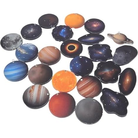 Fafeicy Calendrier de Compte à Rebours de 24 Jours, Ornements Planétaires en Acrylique de qualité Supérieure, Décorations d'arbre de Nol Uniques pour les Amateurs d'astronomie (1/5)