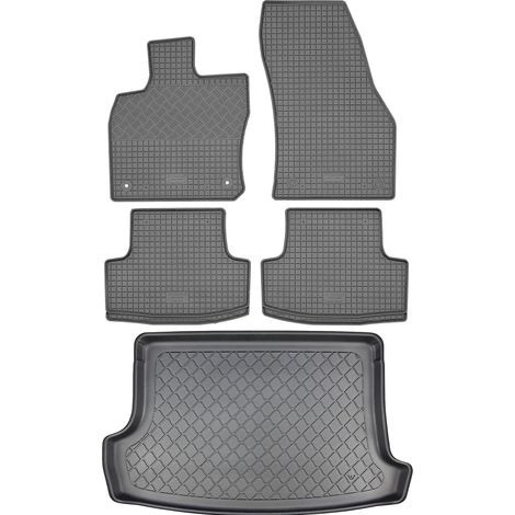 Set di tappetini in gomma per auto e tappetino per bagagliaio per Volkswagen T-Roc SUV (5 porte) dal 12/2017
