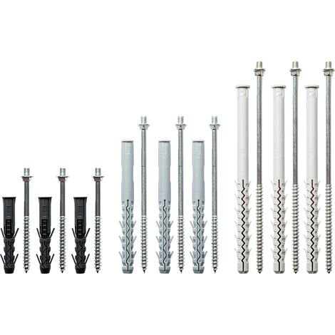 Stockschrauben - inkl. Dübel, perfekt für RainWay Rohrschellen - 10 Stück: 100mm