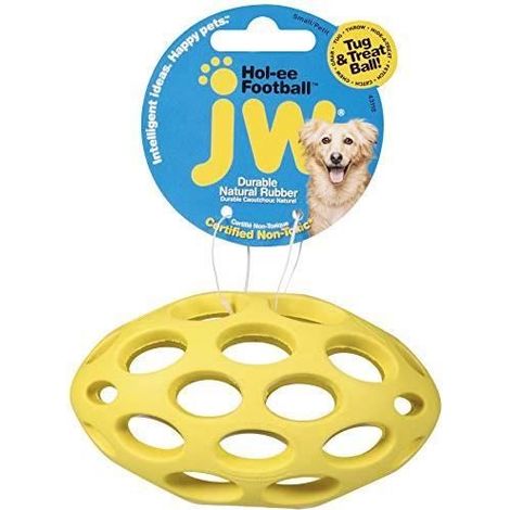 Jouet pour chien - JW Pet Company - Hol-ee Football - Caoutchouc naturel - Taille 5 - Couleurs variées