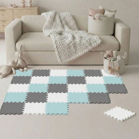 27 Teile Spielmatte Baby Puzzlematte 30x30 Krabbelmatte Bodenmatte Kinderzimmer