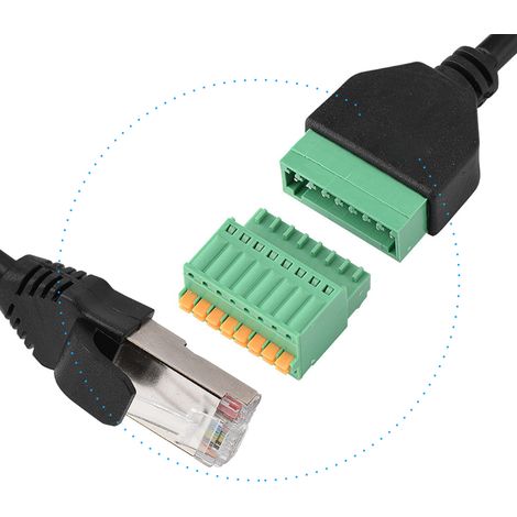 Adaptateur Câble RJ45 Mâle vers Borne à Ressort 8 Pins (1/5)