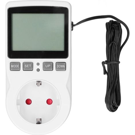 Prise de contrôle de température, affichage LCD, boîtier ABS, contrôleur de Thermostat électronique 50 60Hz (1/5)