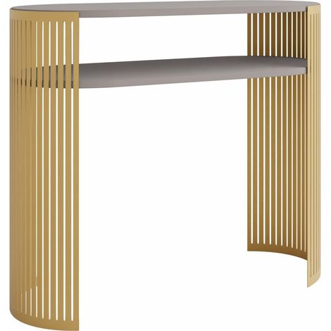 Consola Civer II, Dorado + Cachemira, 86x100x30cm