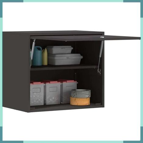 883268 Armoire murale pour garage Noir 60 x 40 x 53 cm (1/5)