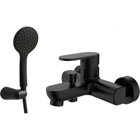 KALLA monomando bañera legend negro , Monomando para bañera negro mate Källa Legend Elección perfecta para quienes buscan combinar estilo contemporáneo y funcionalidad avanzada (1/3)