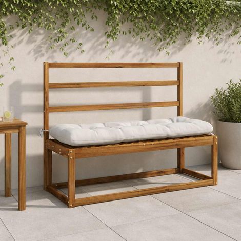 vidaXL Coussin de banc VIANEN 100 % polyester Blanc 110 x 40 x 12 cm (1/5)