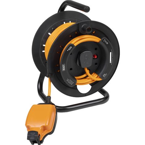 Sealey GCR25 25m IP54 Weatherproof In-line Socket with Thermal Cutout, & 3m Additional Plug Cable (1/3)