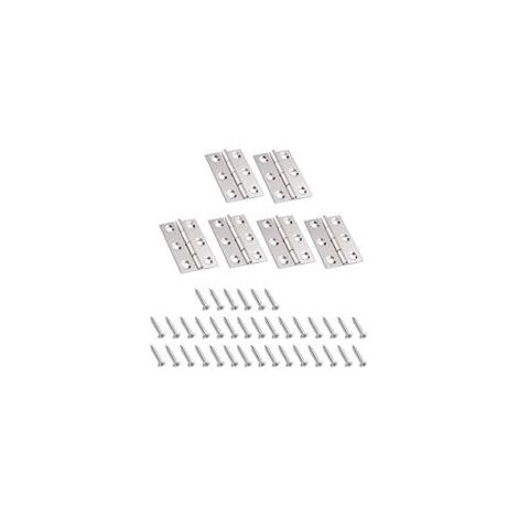 Bisagras invisibles de acero inoxidable para puertas, paquete de 10, para puertas de armarios, cajones, ventanas, pianos, joyeros, roperos y herrajes para muebles del hogar - Crezuo (1/4)