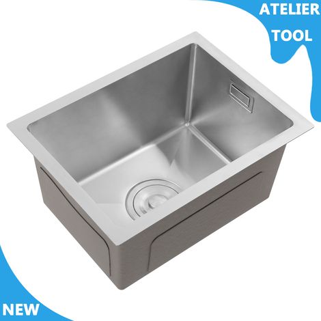 ATELIER Évier de cuisine en acier inoxydable résistant à la rouille 403020cm Évier rectangulaire avec filtre de drainage (1/5)