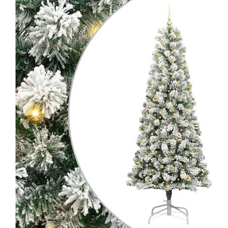 vidaXL Albero di Natale Artificiale con Rami Pieghevoli 240 cm (1/5)