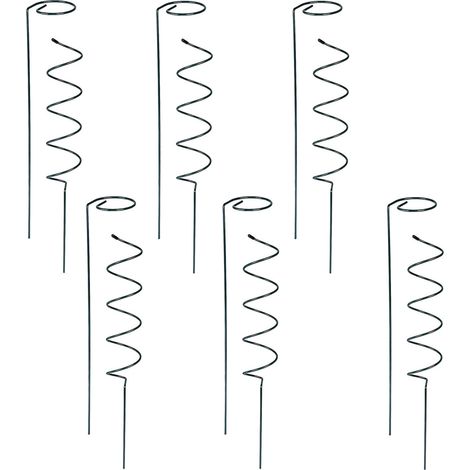 Lot de 6 tuteurs pour plantes, tuteur pour plantes d'intérieur et d'extérieur, tige de support pour plantes en pot, tomate, orchid (1/5)