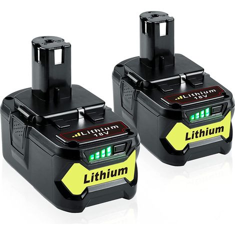 2Pack 18V 5.0Ah Li-Ion Ersatz für Ryobi ONE Akku RB18L40 RB18L50 RB18L25 RB18L13 P108 P107 P122 P104 P105 P102 P103
