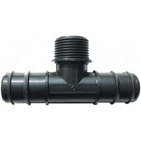 pz 50 portagomma a filettato maschio a t per irrigazione da diametro mm 32x1"x32