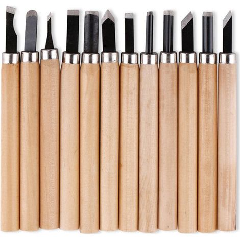 12 jeux d'outils de menuiserie sculptés à la main (1/5)