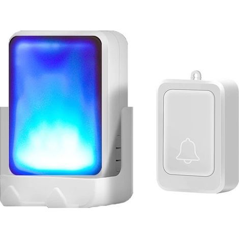 Wireless Doorbell for Home and Office – Ideal for the Elderly and Hearing Impaired (White) (1/5)