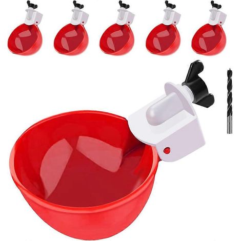 Automatische Hühnertränken, Set mit 10 großen Tränken, T-Stücke für Geflügel (Hühner, Gänse). (1/5)