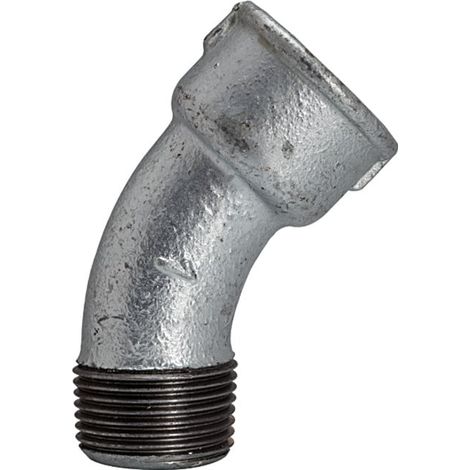 Riegler Bogen 40, 45 °, IG/AG, Rp/R 3/4, schwarzer Temperguss feuerverz. (1/2)