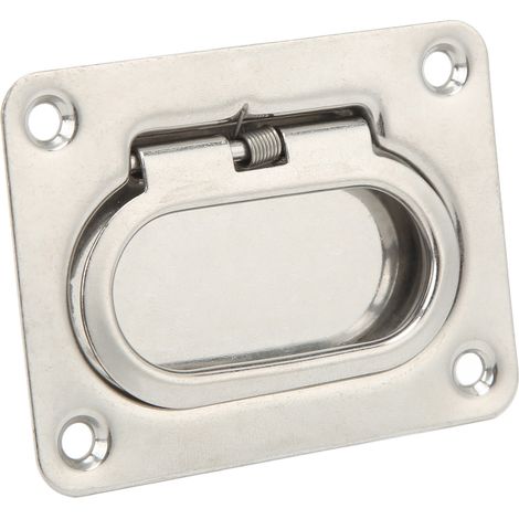 Poignée de levage encastrée 76 x 57 mm en acier inoxydable 304 poli miroir pour trappe de bateau, camping-car ou yacht (1/5)