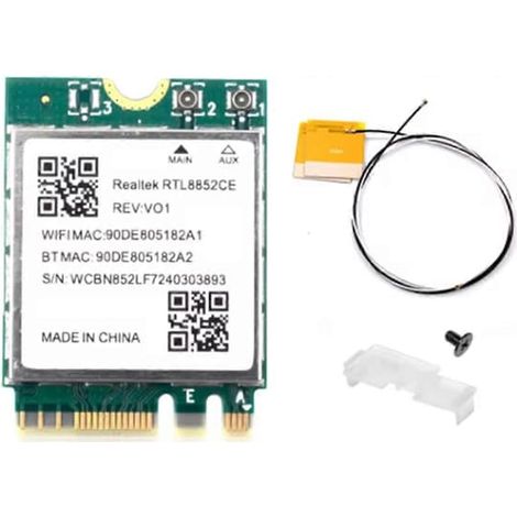 KLVGTIFS PU - Carte réseau WiFi 6E RTL8852CE M.2 5400 Mbps compatible avec les normes 10/11 (1/5)