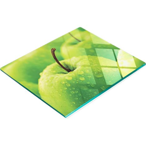 Vassoio decorativo in vetro per snack, con motivo a gocce di mela, 60x52 cm (1/5)