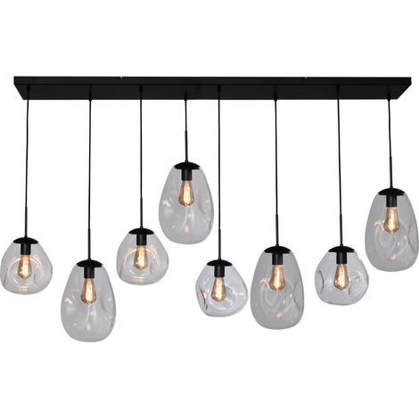 Lampe suspendue Lava 8x verre transparent - 2761-05-160-25-80012 (1/3)