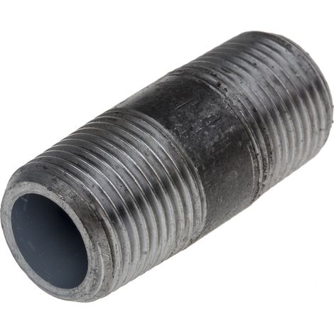 Mamelon BSPT 3/8" mâle x BSPT 3/8" mâle, Noir ( Prix pour Paquet de 5 )